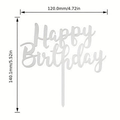 Happy Birthday Acrylic Cake Topper 1 3mm Thickness
