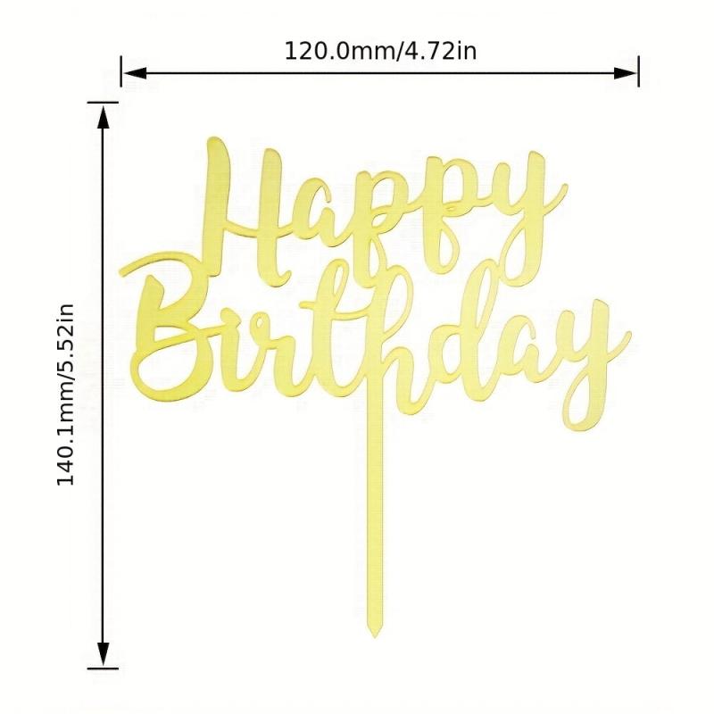 Happy Birthday Acrylic Cake Topper 1 3mm Thickness
