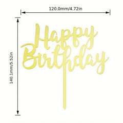 Happy Birthday Acrylic Cake Topper 1 3mm Thickness
