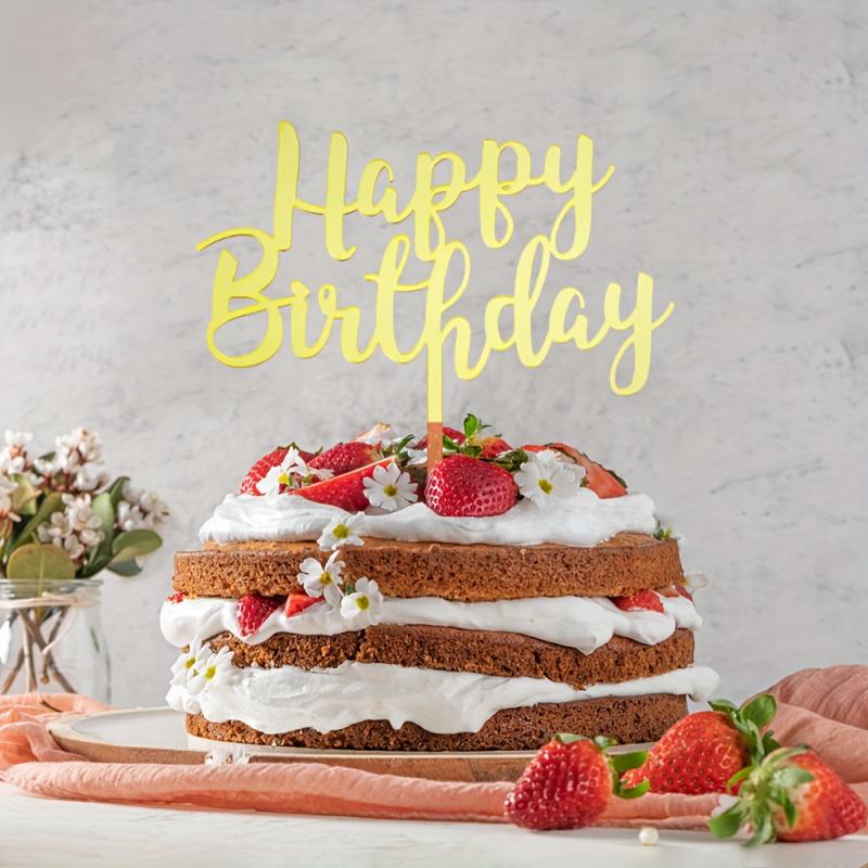 Happy Birthday Acrylic Cake Topper 1 3mm Thickness
