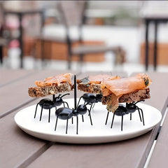 6pcs Ant Dessert Fork Fruit Toothpick Bento Box Halloween Decorations
