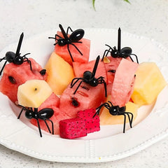 6pcs Ant Dessert Fork Fruit Toothpick Bento Box Halloween Decorations