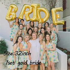 Rose Gold Silvery Bride To Be Balloon Wedding Decorations