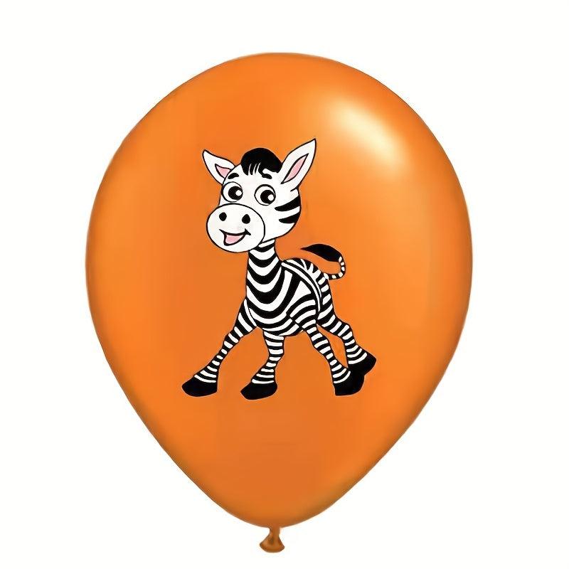24pcs Jungle Animal Latex Balloon Set Birthday Party Decoration