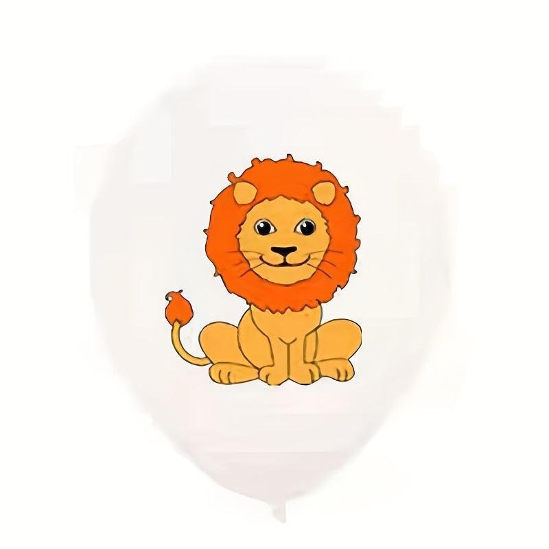 24pcs Jungle Animal Latex Balloon Set Birthday Party Decoration