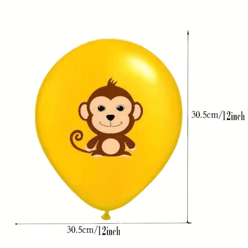 24pcs Jungle Animal Latex Balloon Set Birthday Party Decoration