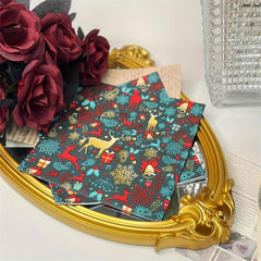 20pcs Merry Christmas Printed Paper Napkins 33.02x33.02cm Party Supplies