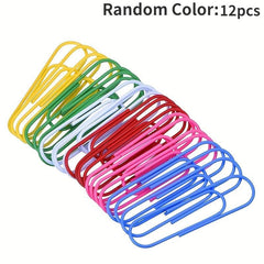 5/12pcs Multicolor Jumbo Paper Clips 100mm Large Paperclips