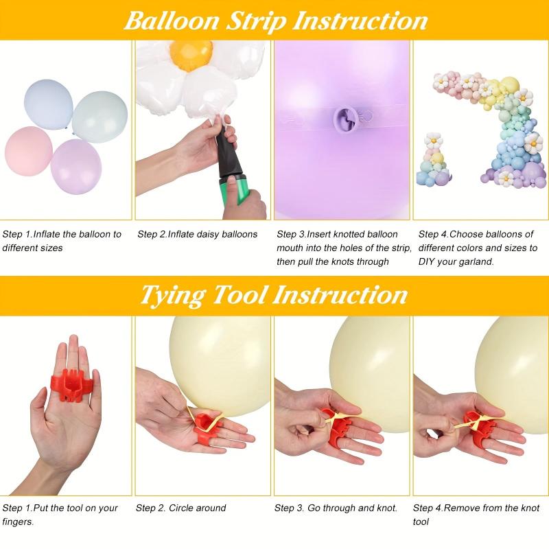 189pcs Daisy Balloon Garland Arch Set Pastel Party Decoration
