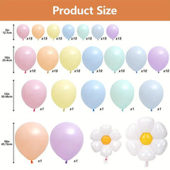 189pcs Daisy Balloon Garland Arch Set Pastel Party Decoration