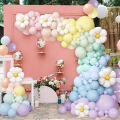 189pcs Daisy Balloon Garland Arch Set Pastel Party Decoration