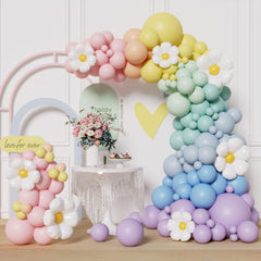 189pcs Daisy Balloon Garland Arch Set Pastel Party Decoration