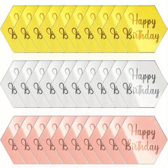 30pcs Happy Birthday Cake Topper Acrylic Cupcake Toppers for DIY Baking Decor