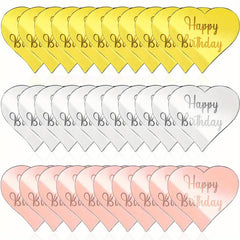 30pcs Happy Birthday Cake Topper Acrylic Cupcake Toppers for DIY Baking Decor