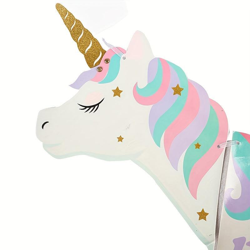 Unicorn Party Supplies Happy Birthday Flower Bunting Decoration
