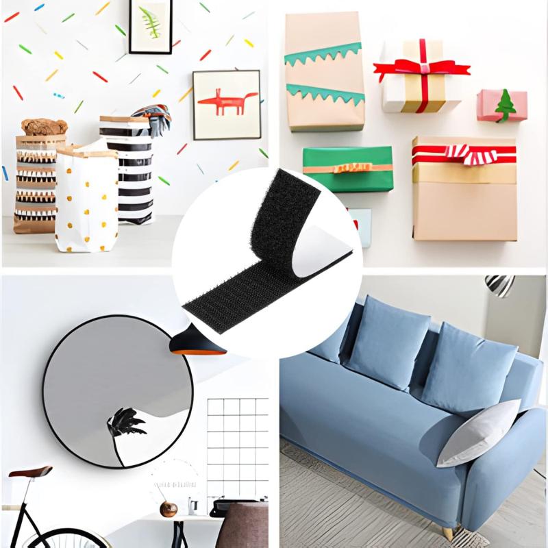 10pcs Reclosable Hook Loop Strips Tape Waterproof Indoor Outdoor Use