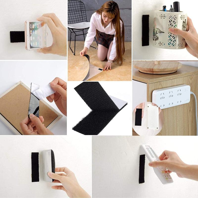 10pcs Reclosable Hook Loop Strips Tape Waterproof Indoor Outdoor Use