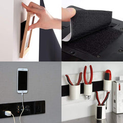 10pcs Reclosable Hook Loop Strips Tape Waterproof Indoor Outdoor Use