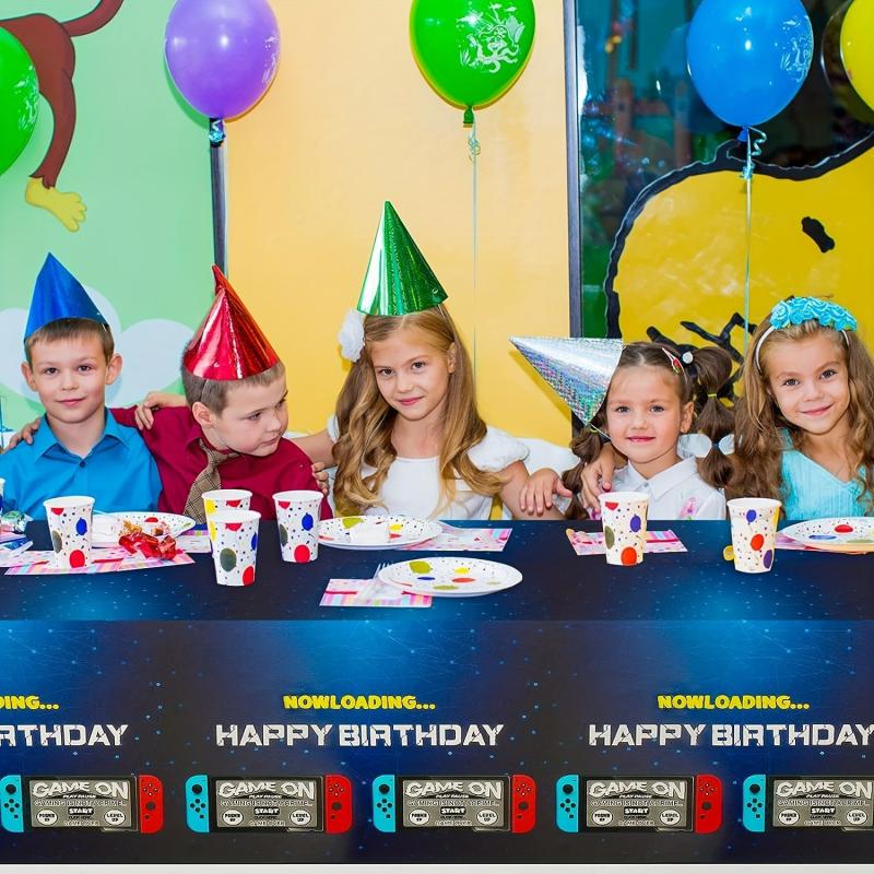 Disposable Plastic Tablecloth Game On Birthday Party Decor