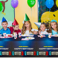 Disposable Plastic Tablecloth Game On Birthday Party Decor