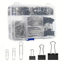Binder Paper Clips 230pcs Binders Silvery Paper Clips Set For Office