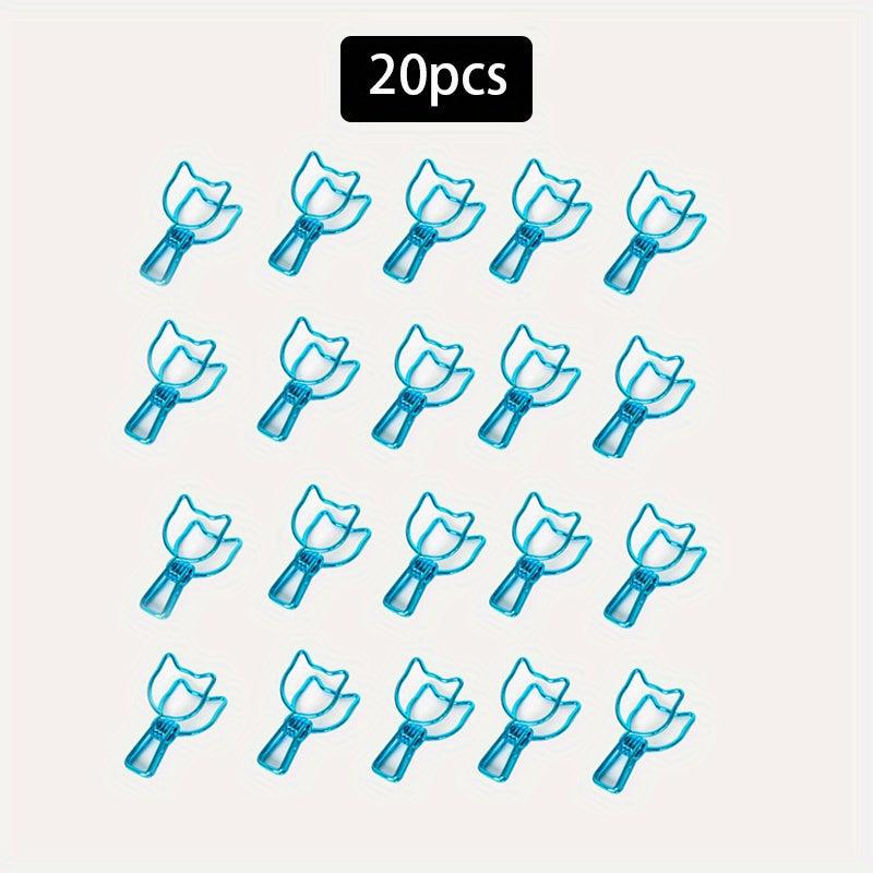 20pcs Creative 1 2mm Small Fish Tail Clip Colorful Styling Spot