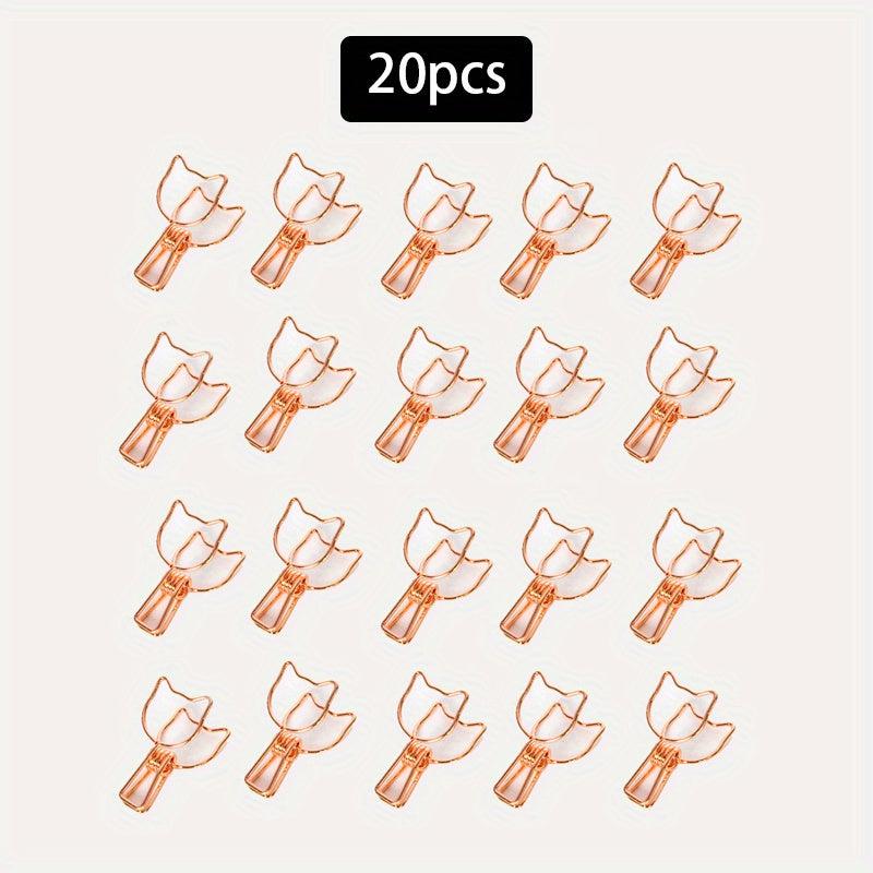 20pcs Creative 1 2mm Small Fish Tail Clip Colorful Styling Spot