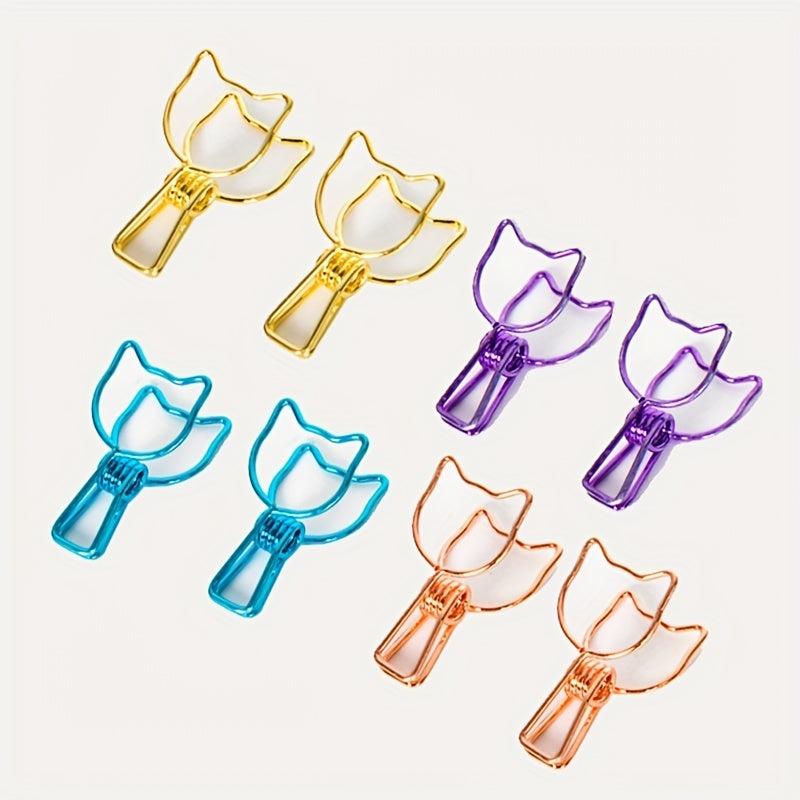 20pcs Creative 1 2mm Small Fish Tail Clip Colorful Styling Spot