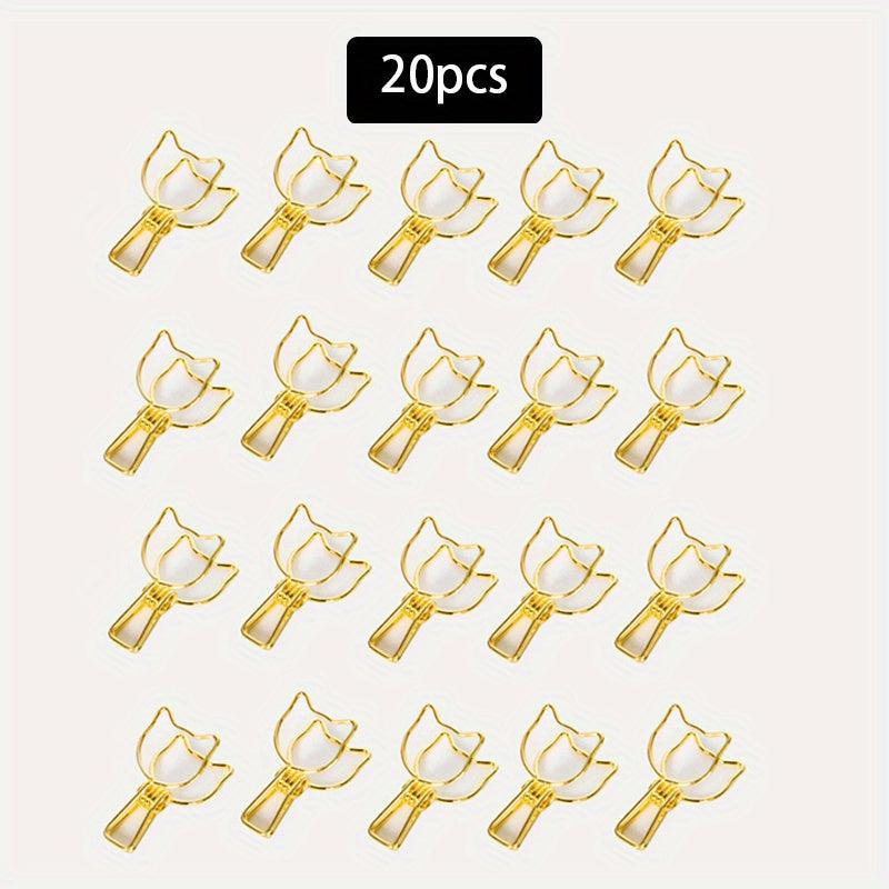 20pcs Creative 1 2mm Small Fish Tail Clip Colorful Styling Spot