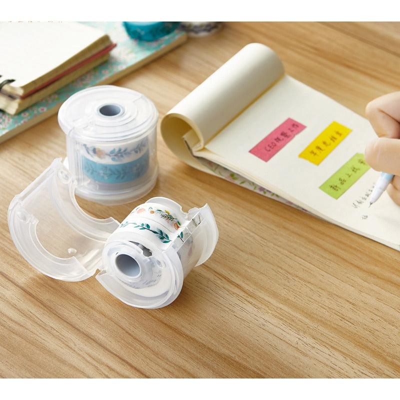 Office Round Portable Small Paper Tape Cutter Set