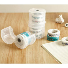 Office Round Portable Small Paper Tape Cutter Set
