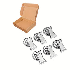 6pcs Magnetic Clips For Refrigerator & Whiteboard Stainless Steel