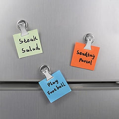 6pcs Magnetic Clips For Refrigerator & Whiteboard Stainless Steel