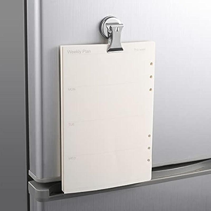 6pcs Magnetic Clips For Refrigerator & Whiteboard Stainless Steel