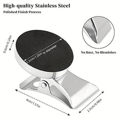 6pcs Magnetic Clips For Refrigerator & Whiteboard Stainless Steel