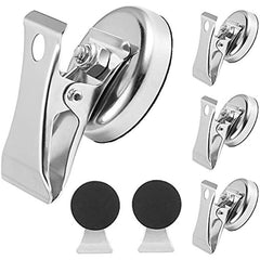 6pcs Magnetic Clips For Refrigerator & Whiteboard Stainless Steel