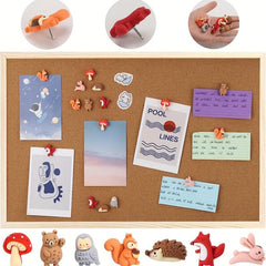 30 Pcs Animal Push Pins for Photos Wall Cork Boards - Home Office Decoration