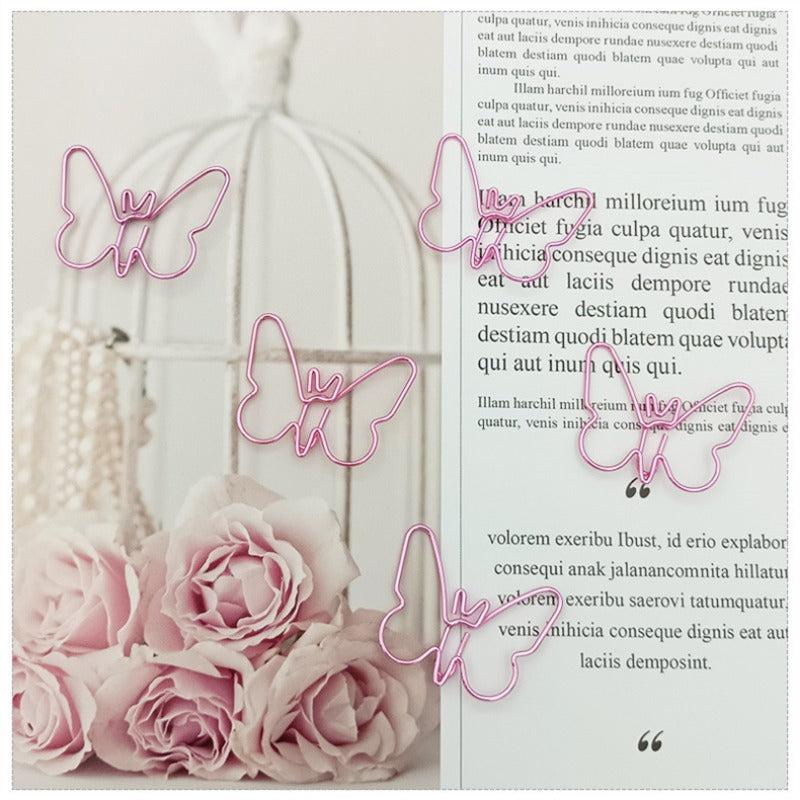 15pcs Mix Metal Butterfly Bookmarks Paper Clips for Office School Stationery