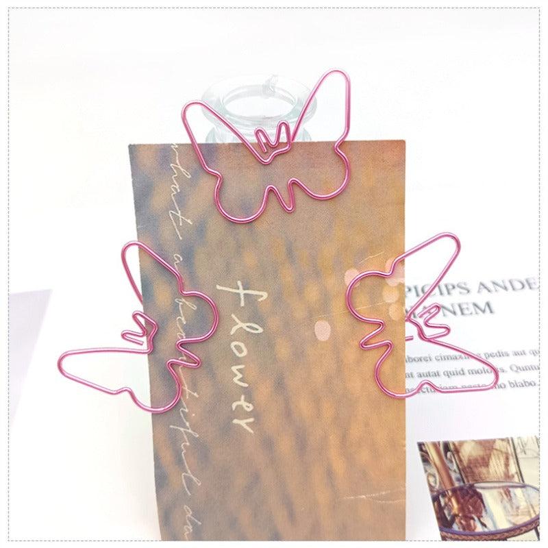 15pcs Mix Metal Butterfly Bookmarks Paper Clips for Office School Stationery