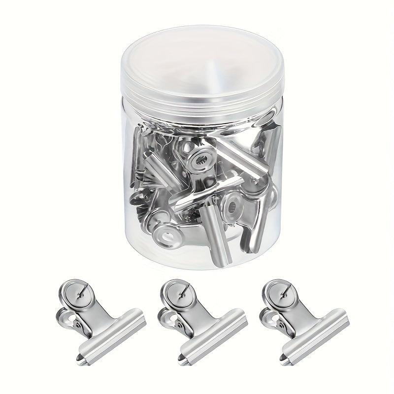 20pcs Paper Clips Push Pins Stainless Steel Thumbtack Clips