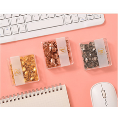 Rose Golden Metal Pushpin Office School Supplies