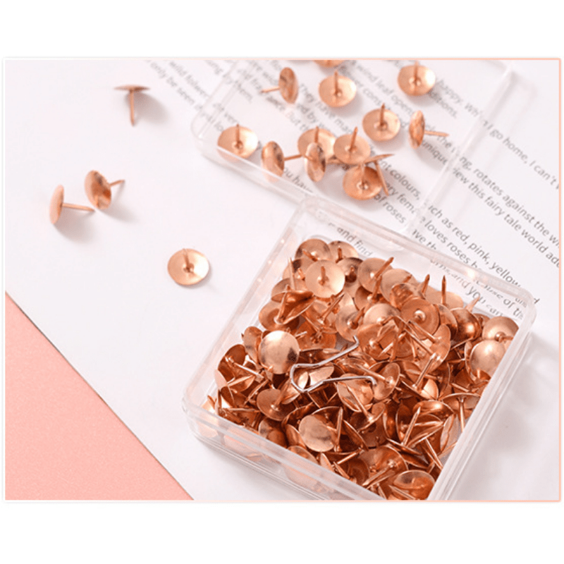 Rose Golden Metal Pushpin Office School Supplies