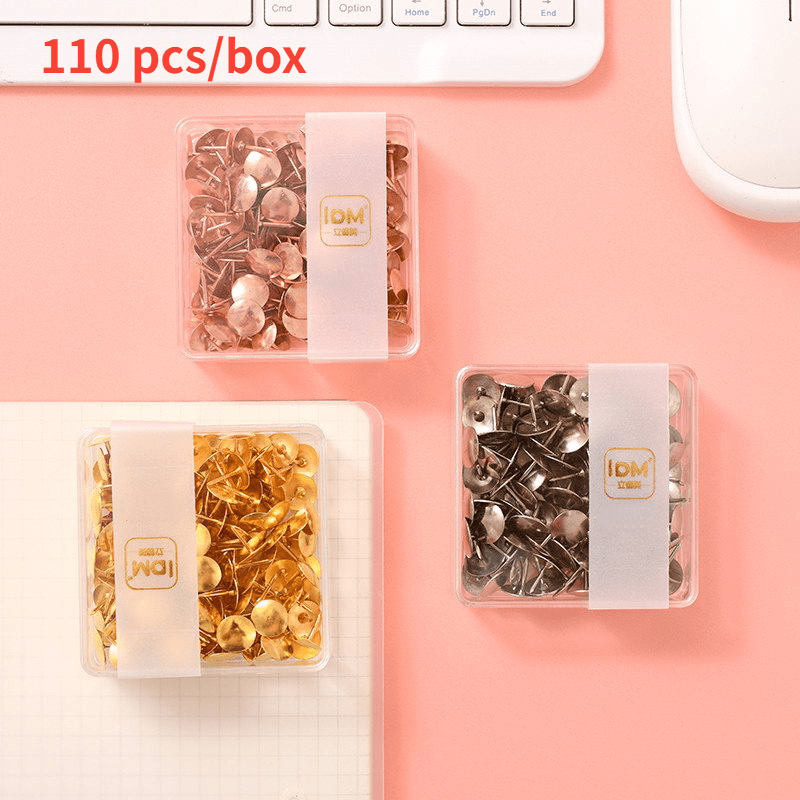 Rose Golden Metal Pushpin Office School Supplies