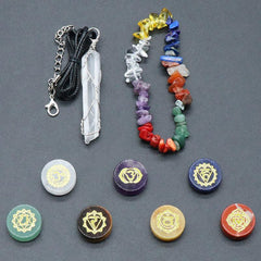 7pcs 9pcs Natural Crystal Gemstone Energy Chakra Reiki Healing Stones