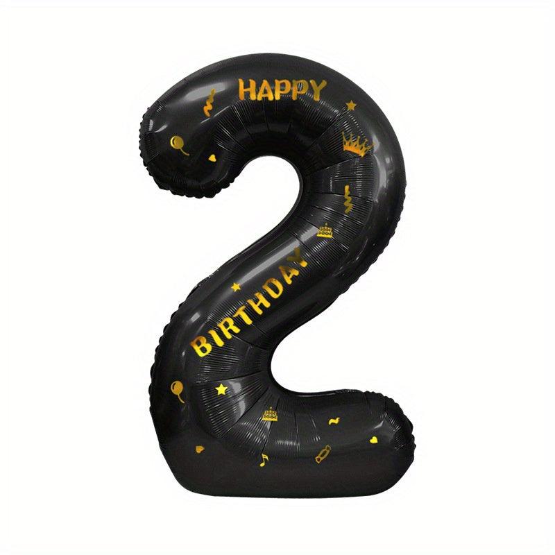 Number Balloon 101 Happy Birthday Sticker Aluminum Foil Ballon