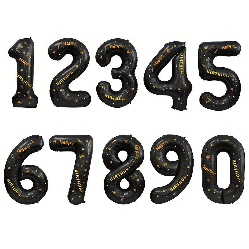 Number Balloon 101 Happy Birthday Sticker Aluminum Foil Ballon