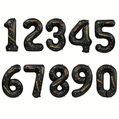 Number Balloon 101 Happy Birthday Sticker Aluminum Foil Ballon