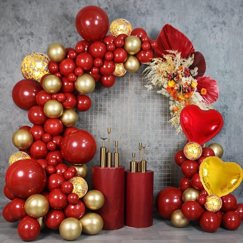 Retro Red Balloon Set Wedding Baby Shower Birthday Party Decoration