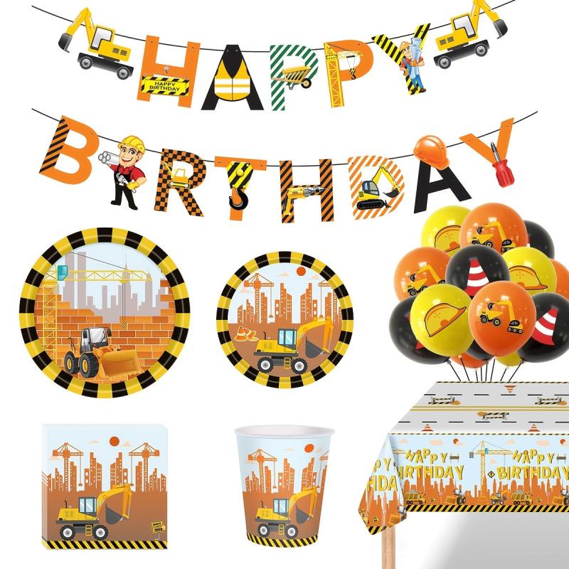 Car Theme Party Decorations Set - Birthday and Holiday Celebration Supplies