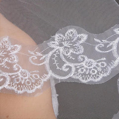 Lace Bridal Veil 4 9ft Long Elegant for Weddings Bachelorette Parties